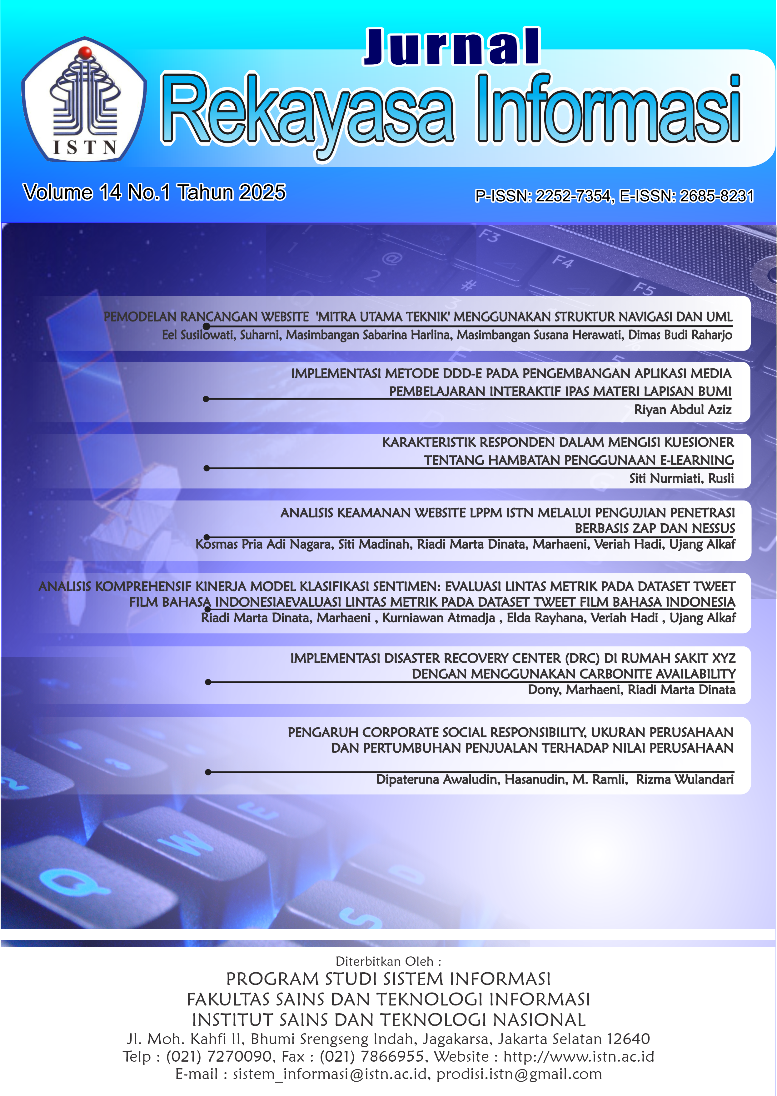 					View Vol. 14 No. 1 (2025): Jurnal Rekayasa Informasi
				